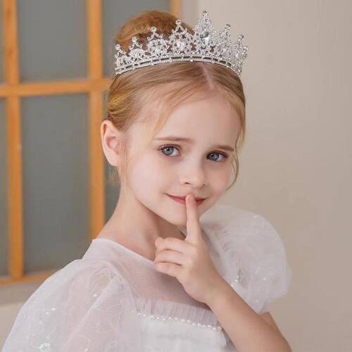 Kinder Prinzessin Krone Diadem, Kristall Haarschmuck für Tanz & Geburtstag Gif - Bild 6 von 30