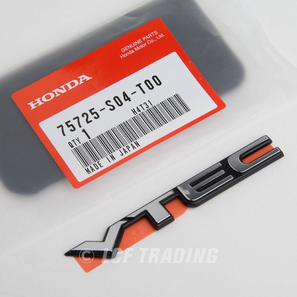 秘文字 OEM Honda VTEC Emblem Badge Chrome Made in Japan 75725S04T00