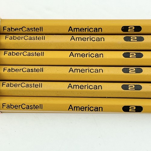 Faber Castell American Lead Pencil No. 2 Medium Soft Black One Dozen Vintage - Picture 5 of 9