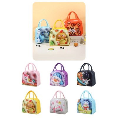 Child Friendly Animal Patterned Lunch Carrying Bag for School Picnics and Travel