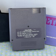 Nintendo Tetris NES Cartridge Manual and Protective Sleeve TESTED