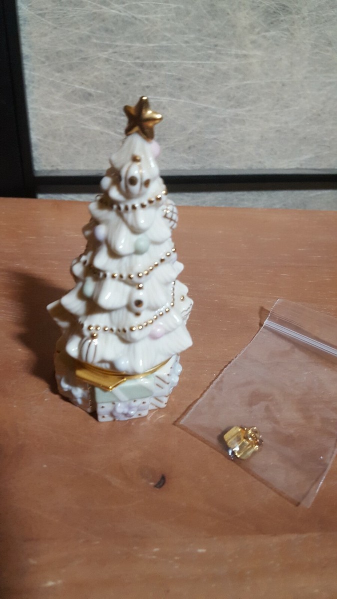 Lenox Gold Club Christmas Tree Treasure Box w/ Charm | eBay