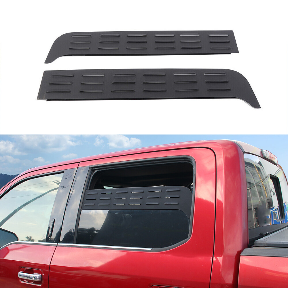 ✅Rear Window Glass Louver Air Vents Panel Trim For Ford F150 2015-20 Accessories