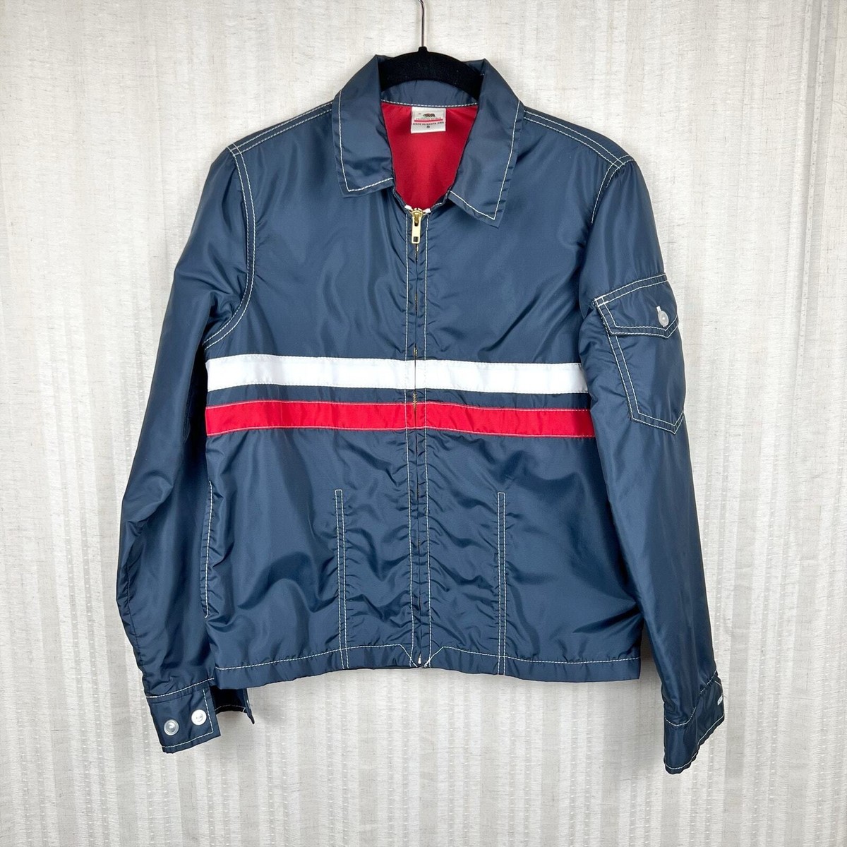 Birdwell Beach Britches Vintage Nylon Surf Racing Jacket Red Birdwell Beach Britches Vintage Nylon Surf Racing Jacket Red