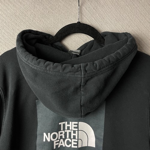 The North Face Mens Sweater Small Black Logo Hooded Fleece Heavyweight Gorpcore - Picture 7 of 15