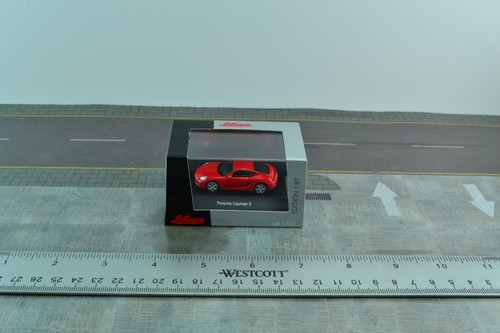Schuco 45261090 Porsche Cayman S Red Diecast Metal 1:87 Scale HO - Picture 2 of 2