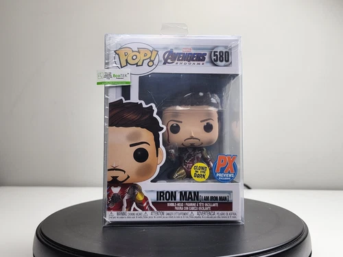 Marvel I Am Iron Man Pop! Vinyl Avengers Endgame #580 PX Exclusive Glow in Dark