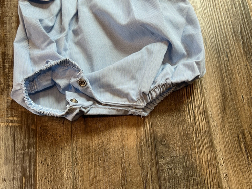 Vintage Boys n' Berries Baby Infant Blue Pinstripe Puppy Sailboat Romper 0-3m - Picture 7 of 8