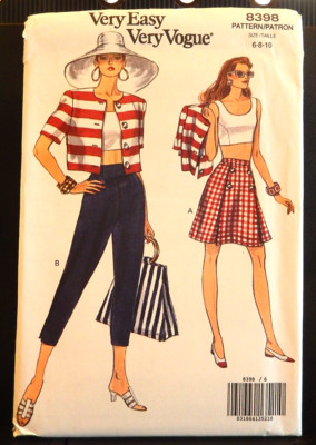 Vogue Patterns 8398 Very Easy Very Vogue size 6-8-10 uncut