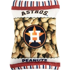 Pets First MLB Plush Peanut Toy For Dogs & Cats Plush Dog Toy with Squeaker