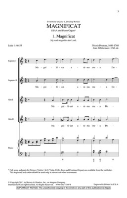 Magnificat in A Minor In High Voice Nicola Porpora