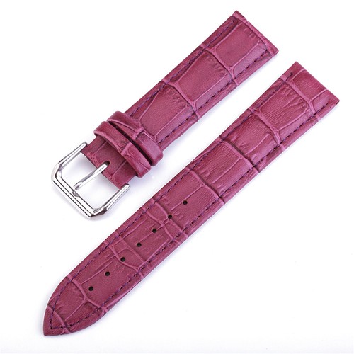 10mm-24mm Vintage Pattern Strap Bracelet Cowhide Leather Watch Band Metal Buckle - Picture 17 of 19