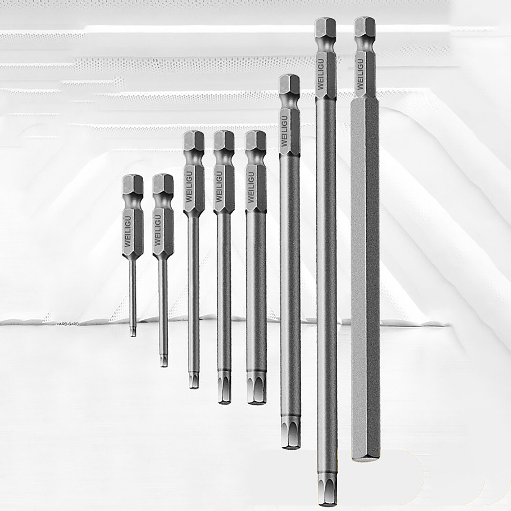 5x Hex Key Allen Bit Set Quick Change Connect Impact Driver Power Drill ...