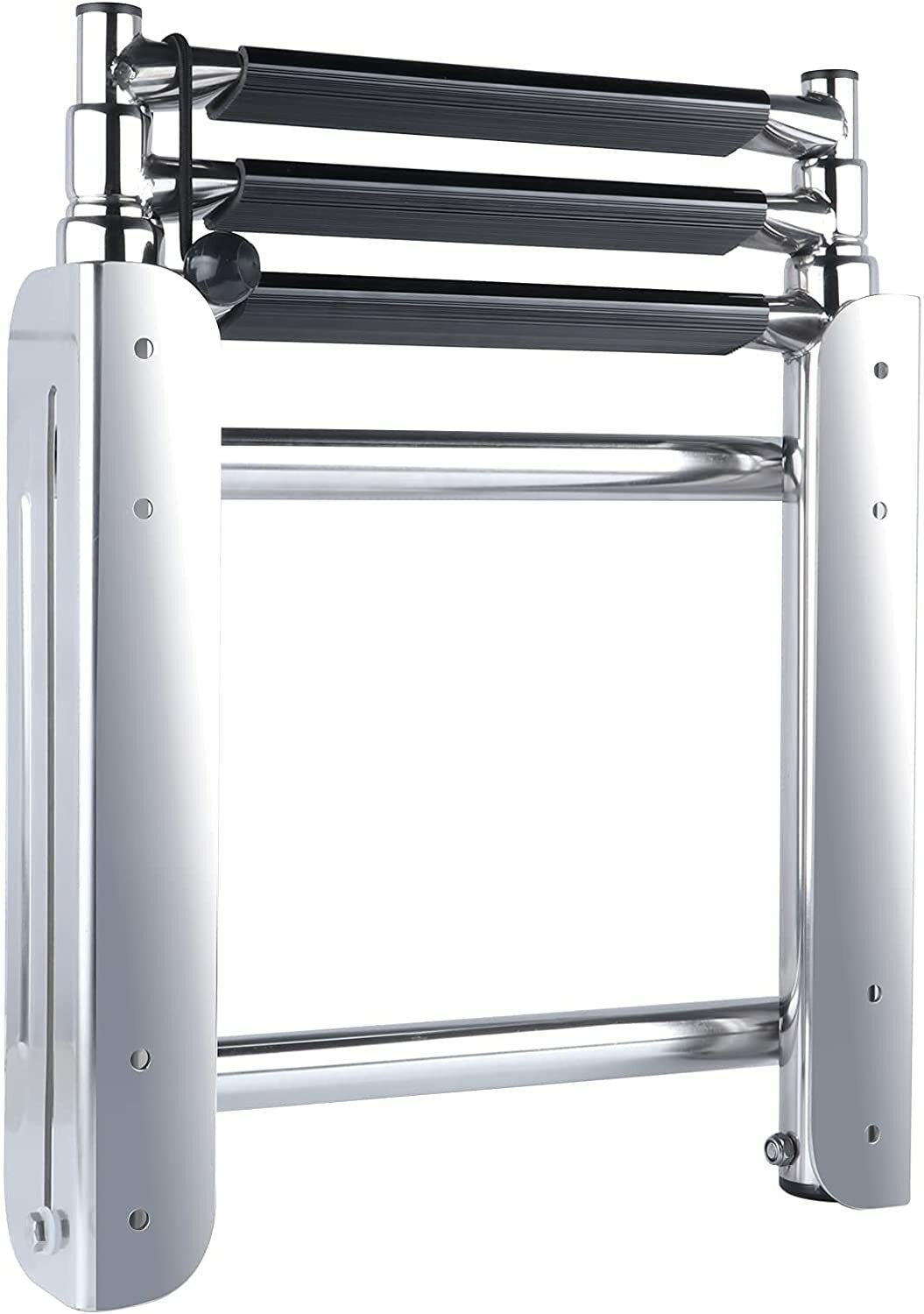 3 Steps Boat Ladder Folding Marine Stainless Steel Telescoping Ladder 34.5"