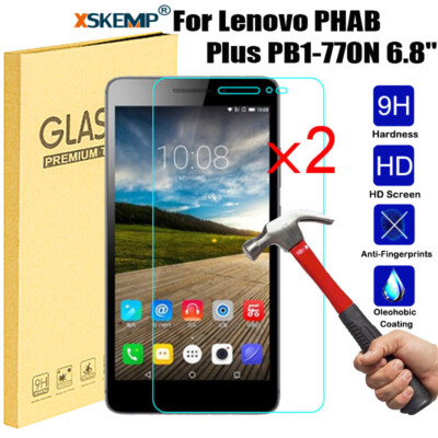 2Pcs Lenovo PHAB Plus PB1-770N Tablet Shockproof Tempered Glass Screen Protector