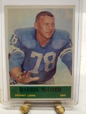Darris McCord Detroit Lions 1964 Philadelphia Team Card #64 