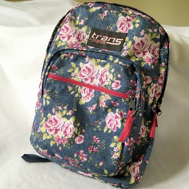 blue pink bookbag
