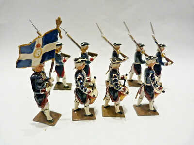 Lead Soldiers CBG MIGNOT 54mm 10 soldiers of the French Guards Louis XVI