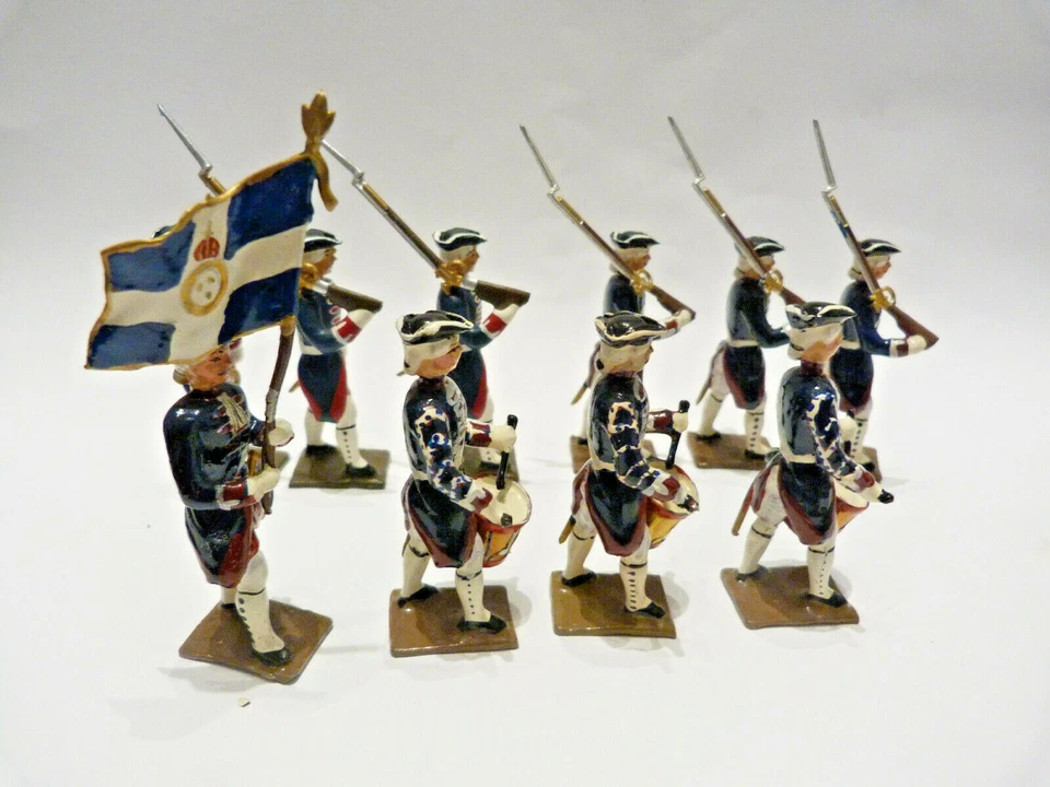 Soldats de plomb CBG MIGNOT 54mm - 10 soldats des gardes françaises Louis XVI - Photo 2/2