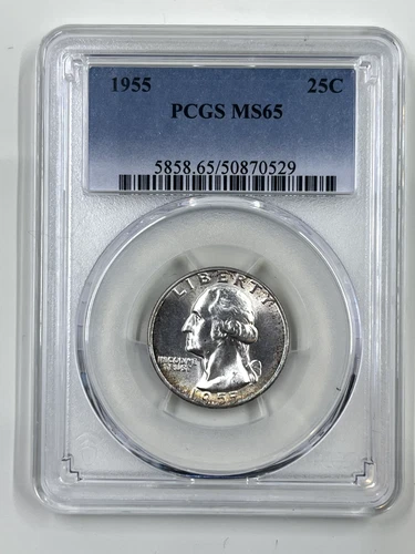 1955 25C PCGS MS65 Washington Quarter