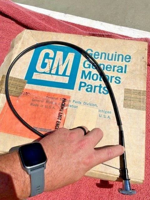 Pontiac Tempest LeMans GTO 1969-72 perilla de cable de control de ventilación de conducto de aire #7735914 Foto 3 de 4