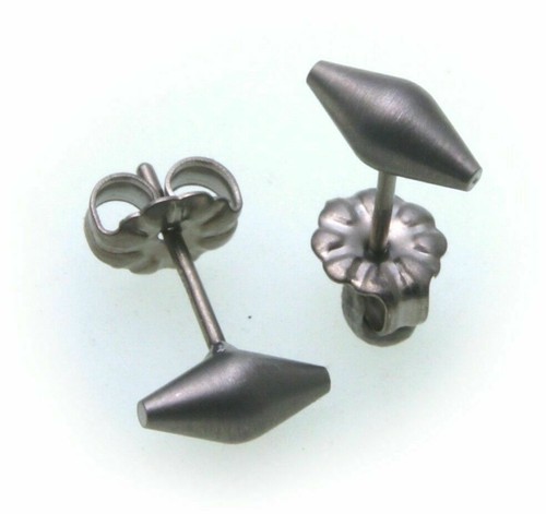 Pendientes de titanio mate - Imagen 2 de 2