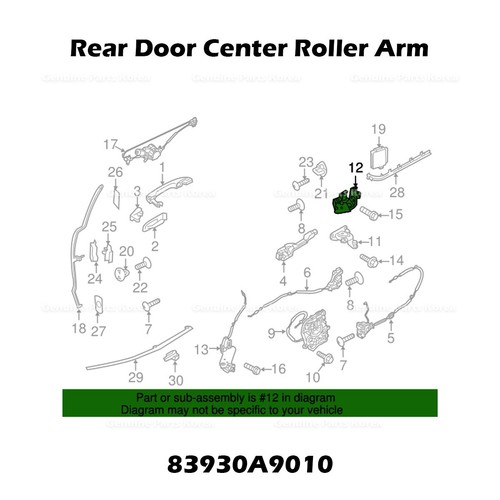 ⭐Genuine⭐ Rear Door Center Roller Arm LH 83930A9010 for Kia Sedona - Picture 4 of 4