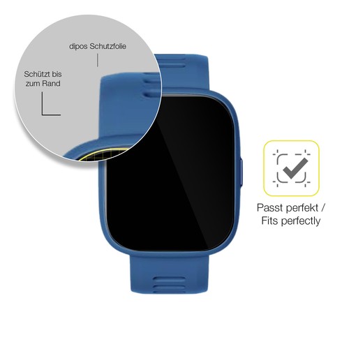 2x 3D Full Cover Schutzfolie für BiggerFive Smartwatch Kinder Panzerfolie - Zdjęcie 6 z 7