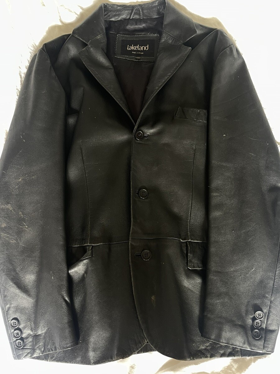 90s / Early 00s y2k Black Vintage Oversized Leather Button Up 