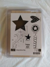 New Stampin Up Independence Day Stamp Set of 7 Unmounted 111030 RARE
