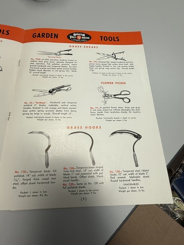 Boker Tree Brand 1959 Garden Tool Catalog Old Vintage Shears Grass Hooks Tools - Picture 8 of 15