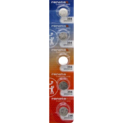 5 Pcs Renata Silver Oxide 394 (SR936SW) Batteries
