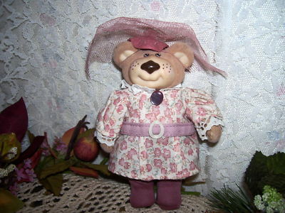 Cabbage Patch Kids Furskins Bear in Pink Dress 