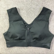 Tommie Copper Sports Bra Womens XL Zip Front Znergy Shoulder Support Gym Workout