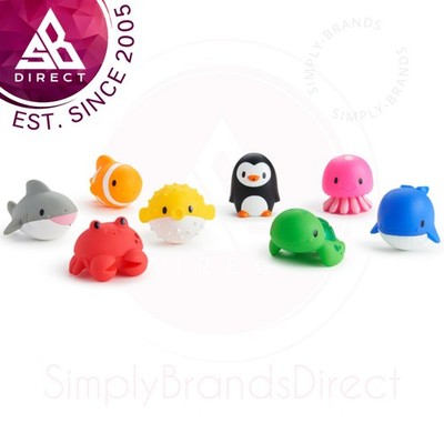 Munchkin schwimmender Ozean Gummi Bad Squirters Spielzeug für 9 m + Babys 8er Pack