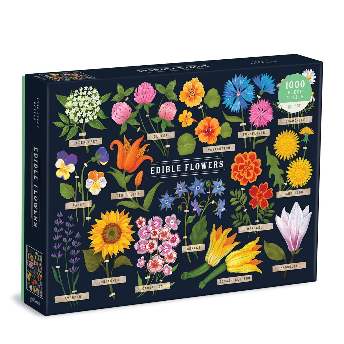 Edible Flowers Puzzle: 1000 Piece by Galison (2021)