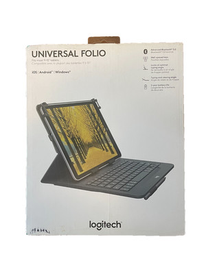 Logitech Universal Folio Keyboard Case for 9 to 10'' Android, Windows Tablets