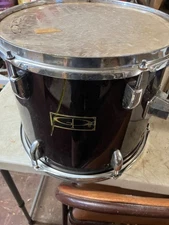 GP Percussion 13"  Red Wine Drum 11x13 for drum set works with Ludwig Tama Pearl