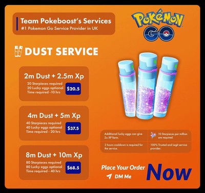 Pokémon Go 4 Million Stardust Farm/FAST/READ DESCRIPTION