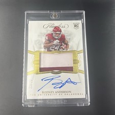 2019 Rodney Anderson Flawless Collegiate RPA Player Worn Patch Rookie Auto 13/25