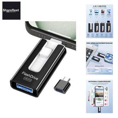 Tragbarer 256GB USB Stick für Phone/Pad   High-Speed Datenübertragung und Backup