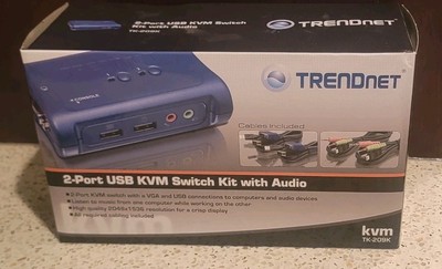 TRENDnet  TK (TK-209K) 2-Port USB KVM Switch Kit with Audio - New/Open Box