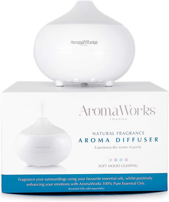 Aromaworks Natural Fragrance Aroma Diffuser - Soft Mood Led Lighting - Fills the