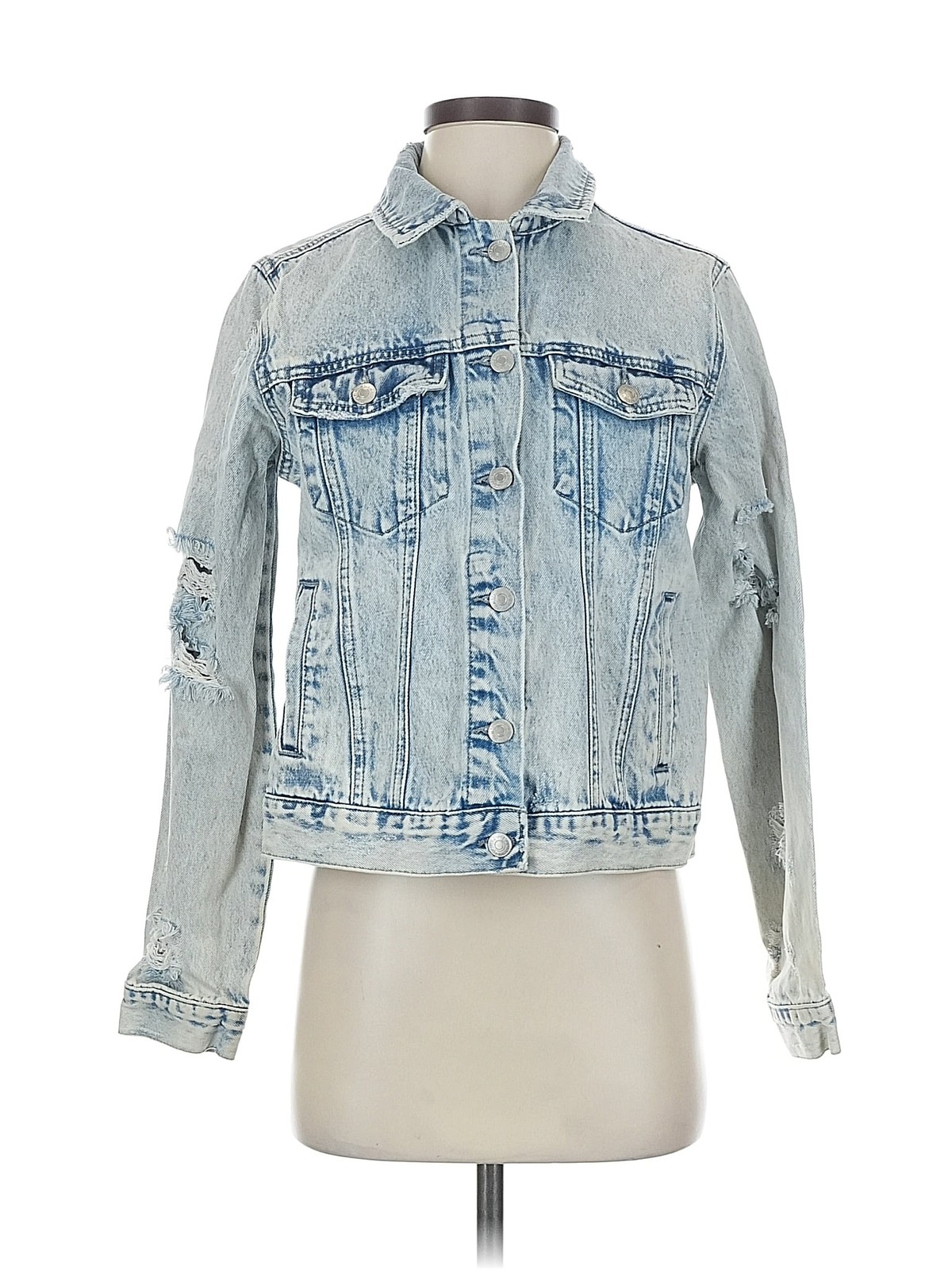 Forever 21 Women Blue Denim Jacket S - image 1