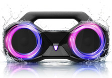 OZJ Outdoor Bluetooth Speaker: 80W Peak Powerful Loud Bass Sound, Wireless