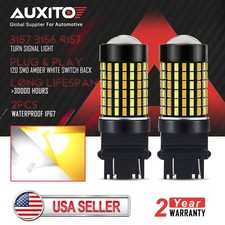 AUXITO 3157 3156 120SMD LED Amber White Turn Signal Daytime Bulb Running Light