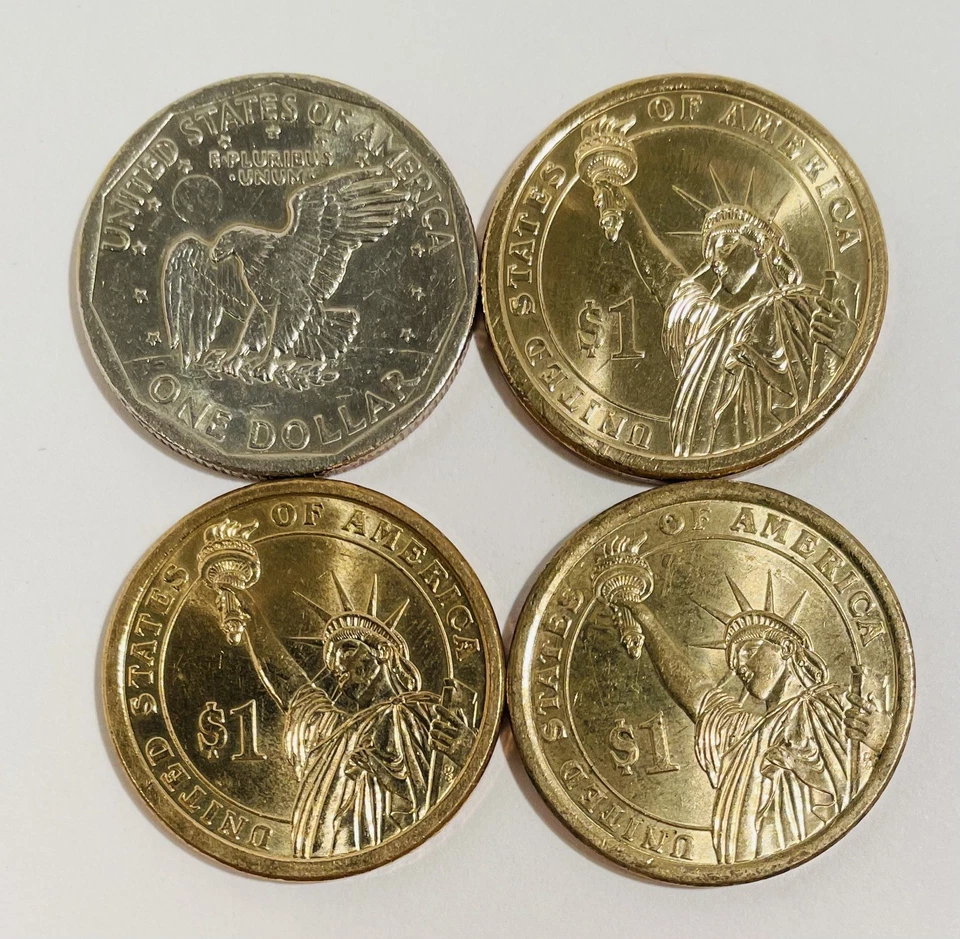 Dollar Error Coin & Variety Lot, SBA Wide Rim Variety and President Coin Errors  - Image 2 of 4