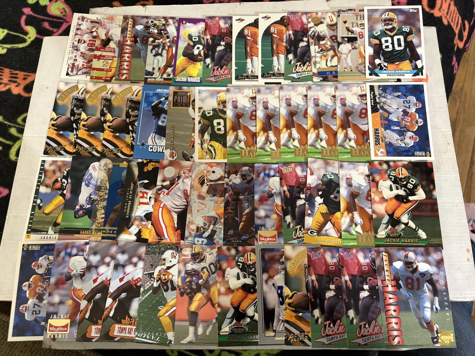 (54) Jackie Harris Football Cards Green Bay Packers Lot Collection