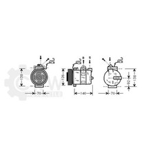 Kompressor Klimaanlage für Opel Vectra B CC 2.6i V6 Bj.00-03