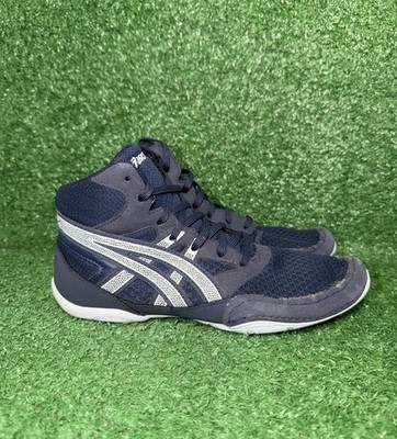 ASICS Mens Snap Down Wrestling Shoes 1084A014 Blue White Lace Up Sneakers Size 6